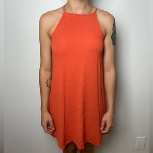 XS Orange Loose Fit Summer Dress